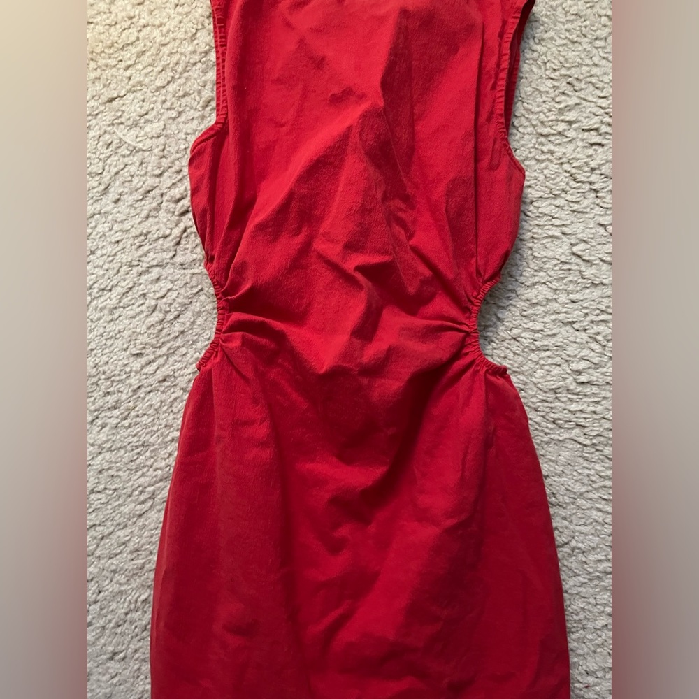 Abercrombie Fitch Elegant Red Sleeveless Cutout Dress XXS NWOT - Picture 2 of 12